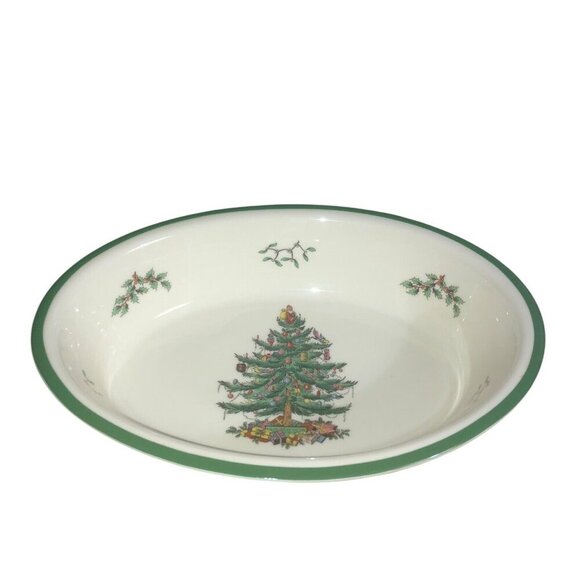 SPODE "Christmas Tree" 12.5" x 9" x 2.75" Oval Serving Dish Oven to Table - Picture 1 of 8